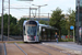 CAF Urbos 3 n°104 sur la ligne T1 (Tramway de Luxembourg) à Luxembourg (Lëtzebuerg)
