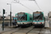 GEC-Alsthom TFS (Tramway français standard) n°108 et n°206 sur la ligne T1 (RATP) à Gennevilliers