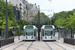 Alstom Citadis 402 n°355 et n°361 sur la ligne T3b (RATP) à Porte Dauphine (Paris)