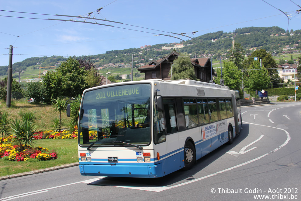 Van Hool AG300 T - Trolleybus de Vevey-Montreux-Villeneuve