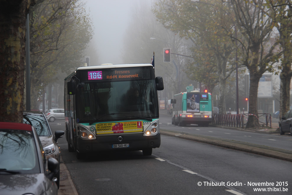 Bus 5103 (BA-540-HG) sur la ligne 186 (RATP) 脿 L'Ha每-les-Roses