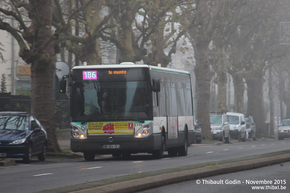 Bus 5106 (BB-024-CE) sur la ligne 186 (RATP) 脿 L'Ha每-les-Roses