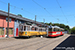 Scandia n°327 et Falkenried V6 n°3657 au Sporvejsmuseet Skjoldenæsholm à Jystrup