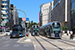 CAF Urbos 3 n°127 et n°125 sur la ligne T1 (Tramway de Luxembourg) à Luxembourg (Lëtzebuerg)