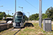 CAF Urbos 3 n°101 sur la ligne T1 (Tramway de Luxembourg) à Luxembourg (Lëtzebuerg)
