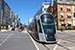 CAF Urbos 3 n°104 sur la ligne T1 (Tramway de Luxembourg) à Luxembourg (Lëtzebuerg)
