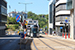 CAF Urbos 3 n°128 sur la ligne T1 (Tramway de Luxembourg) à Luxembourg (Lëtzebuerg)